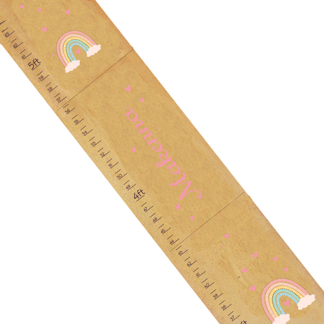 Personalized Boho Rainbow Natural Growth Chart