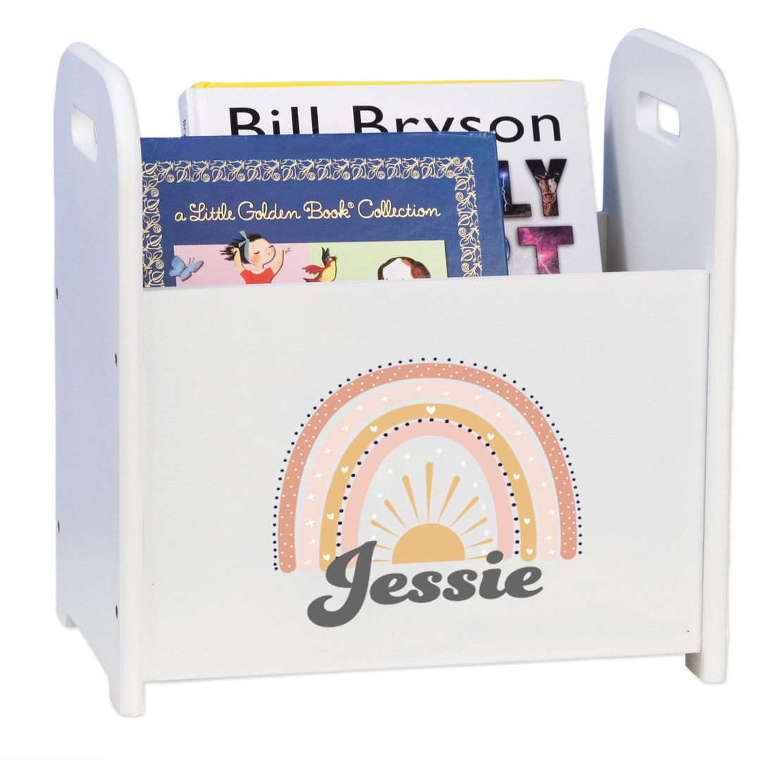 Personalized Book Caddy - Retro Boho Rainbow - MyBambino.com