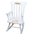 Retro Boho Rainbow White Spindle Rocking Chair - MyBambino.com