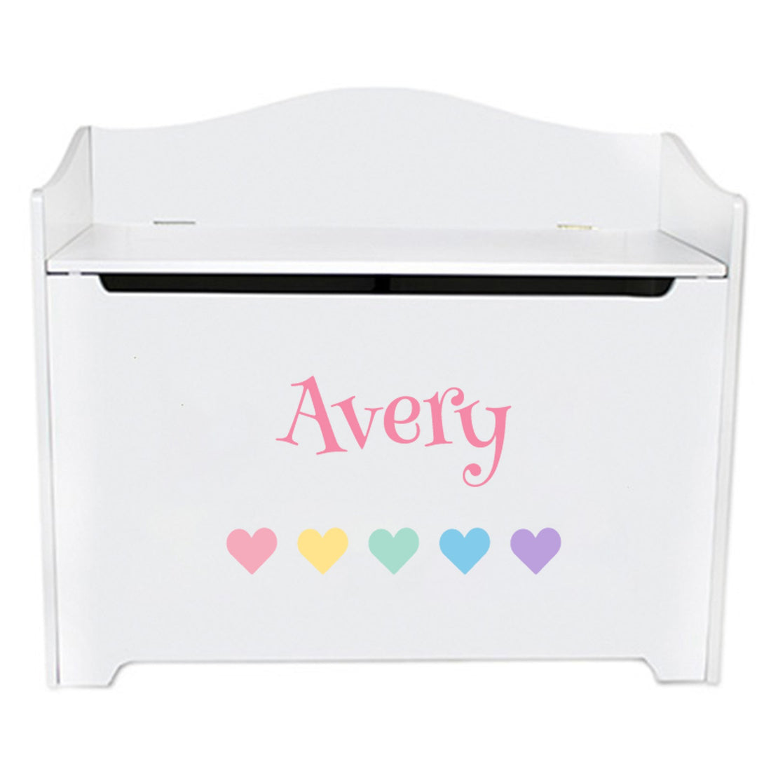 White Toy Box Bench - Multihearts - MyBambino.com
