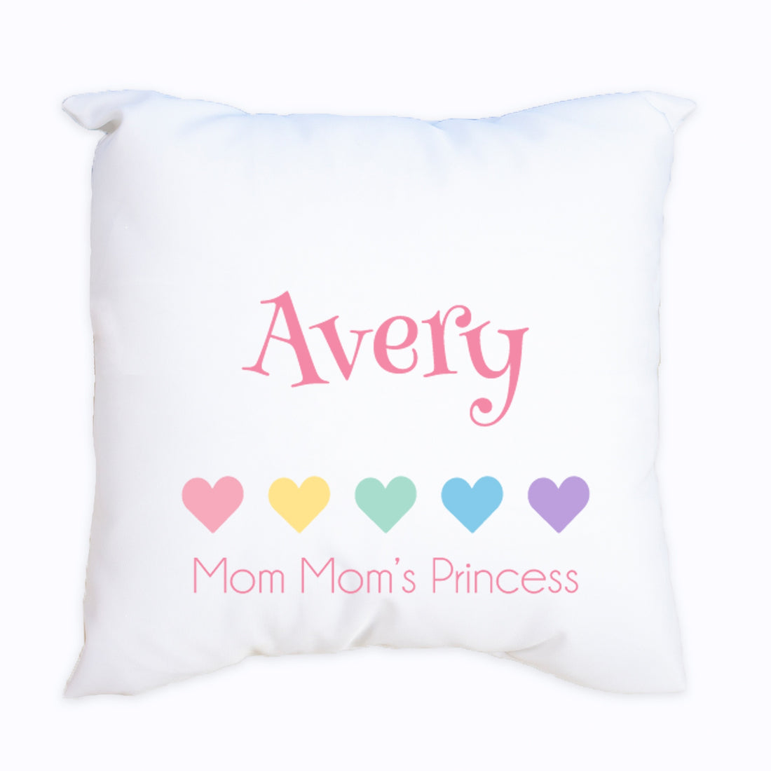 Personalized Throw Pillow - Multihearts