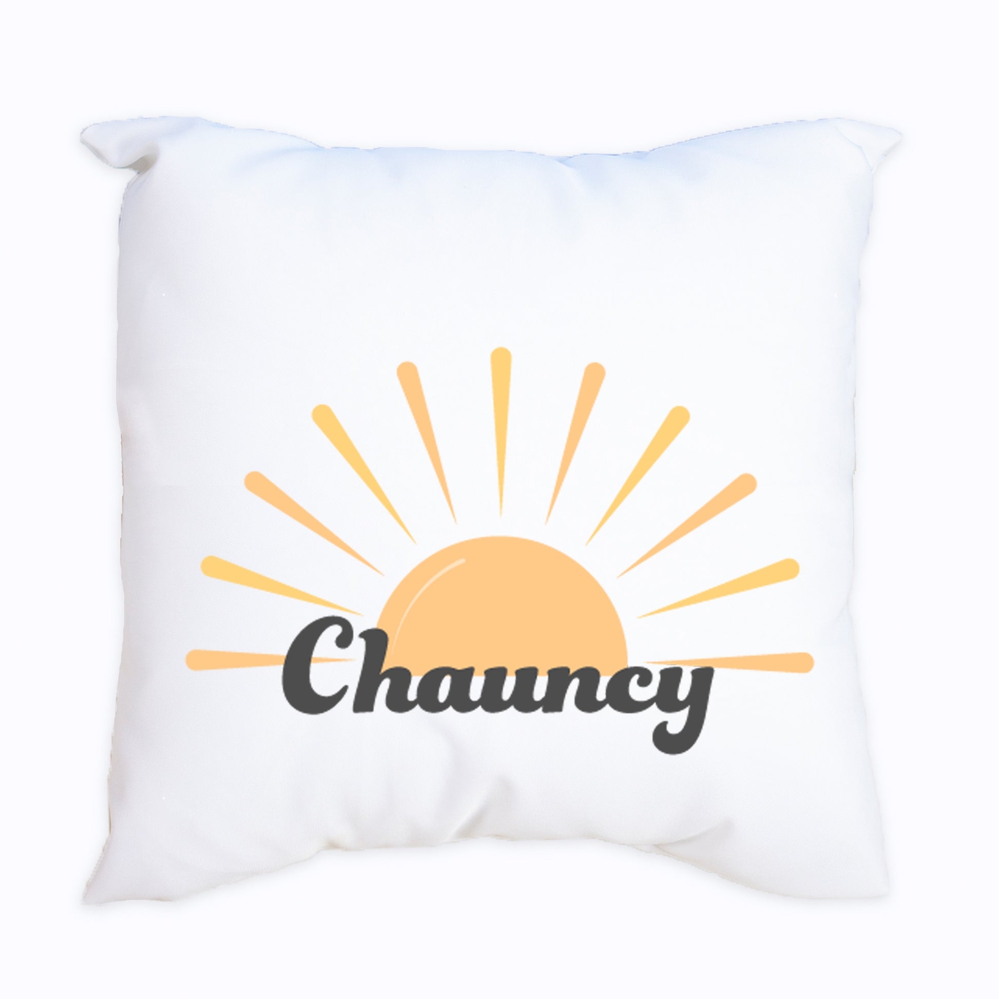 Personalized Throw Pillow - Retro Sunburst - MyBambino.com