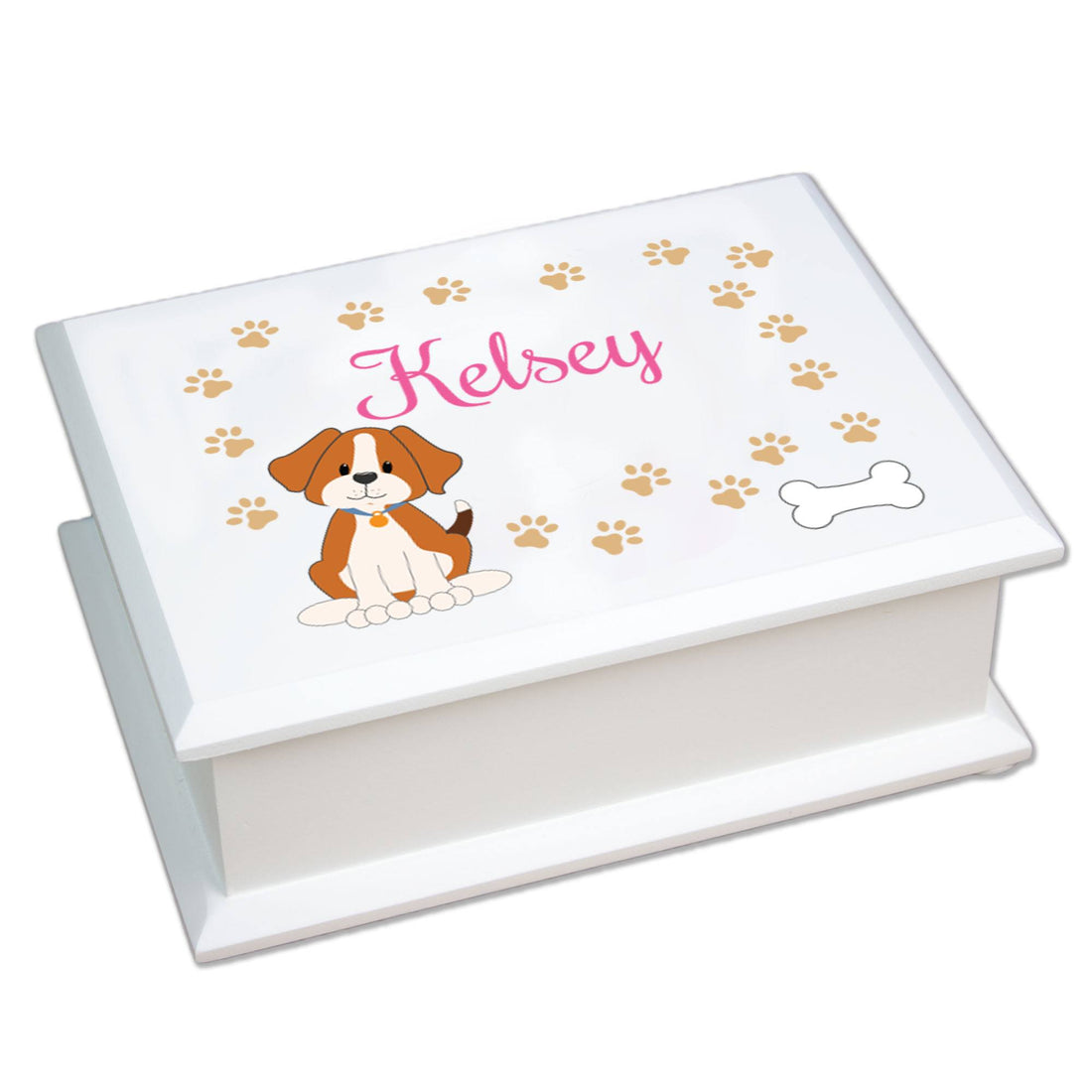 Personalized Lift Top Jewelry Box - Pet Breeds - MyBambino.com
