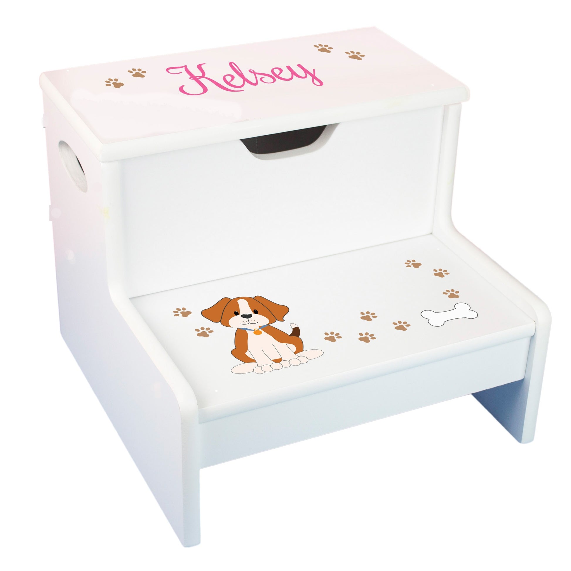Storage Step Stool - Custom Pet Breed Design - MyBambino.com