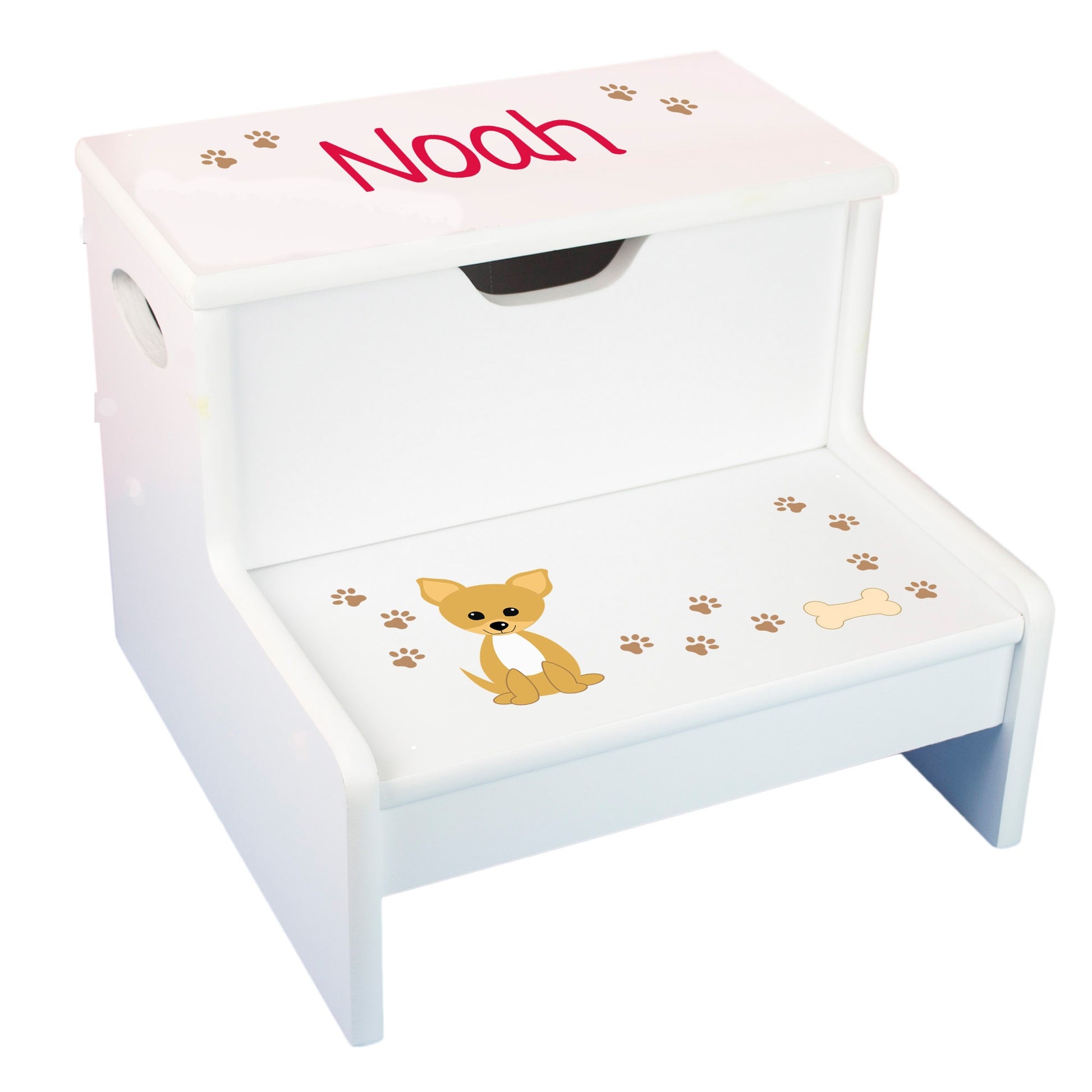 Storage Step Stool - Custom Pet Breed Design - MyBambino.com