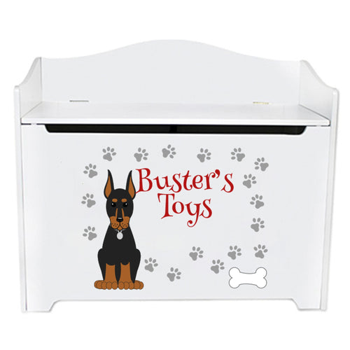 Personalized Dog Breed Toy Box Bench