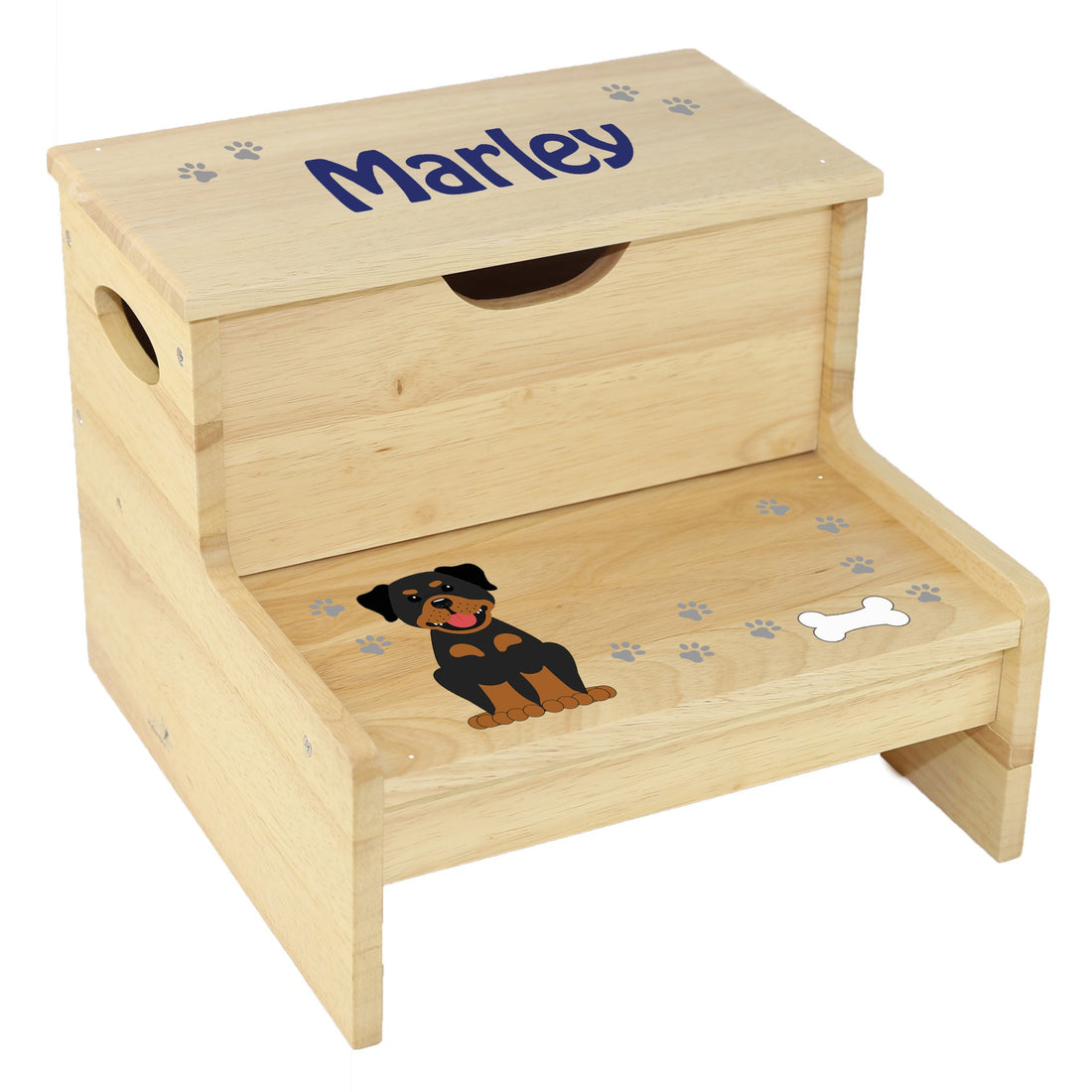 Storage Step Stool - Custom Pet Breed Design - MyBambino.com