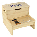 Natural Storage Step Stool - Dog Breed - MyBambino.com