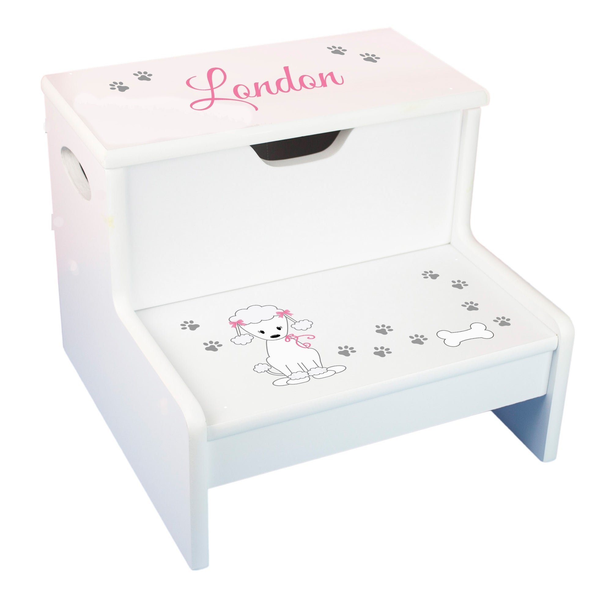 Storage Step Stool - Custom Pet Breed Design - MyBambino.com