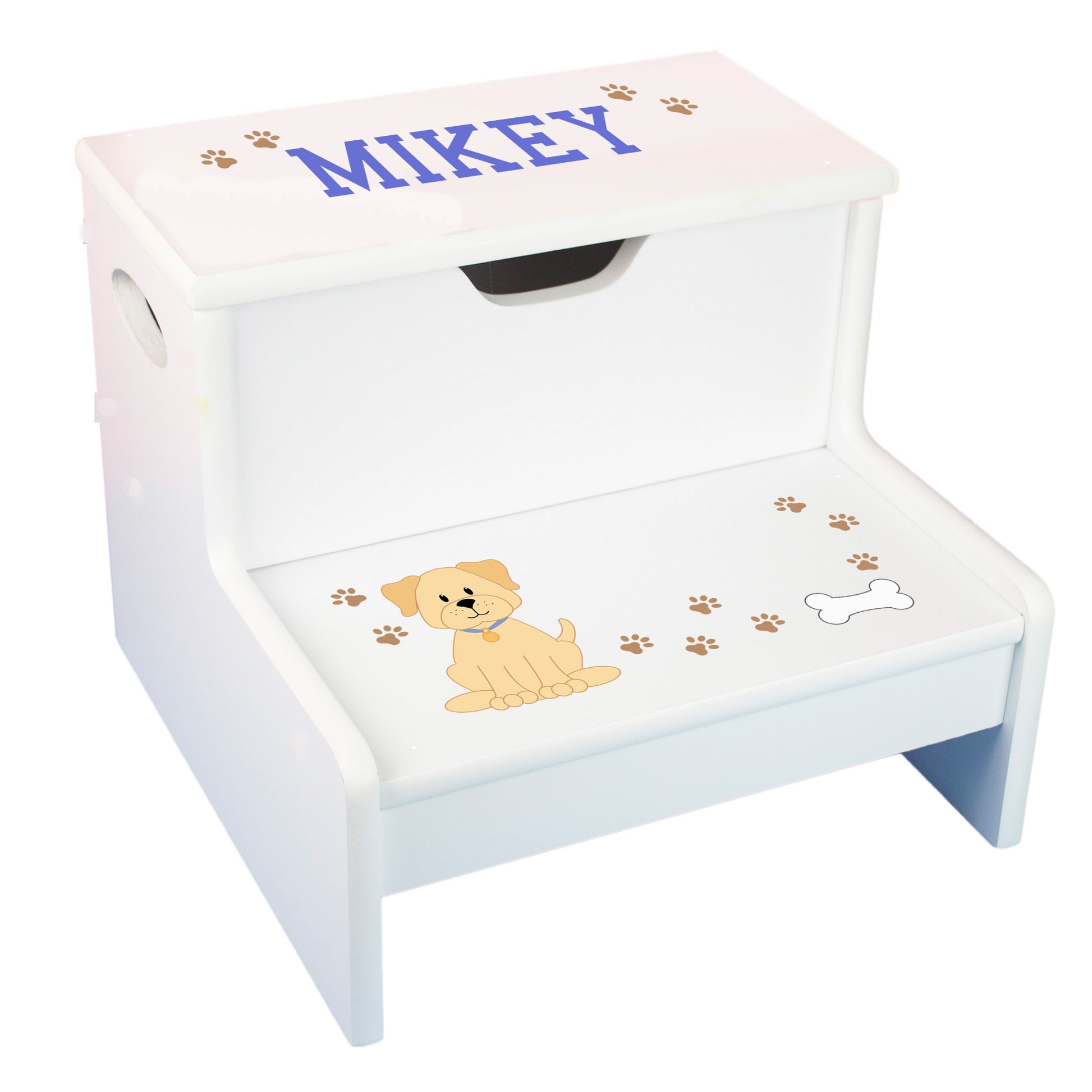 Storage Step Stool - Custom Pet Breed Design - MyBambino.com