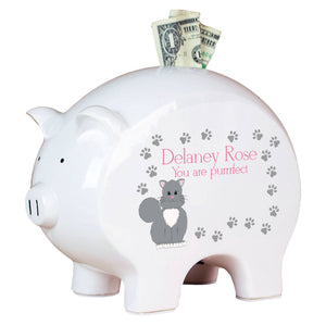 Personalized Kitty Cat Piggy Bank