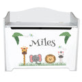 Personalized White Toy Box Bench 2.0 - MyBambino.com
