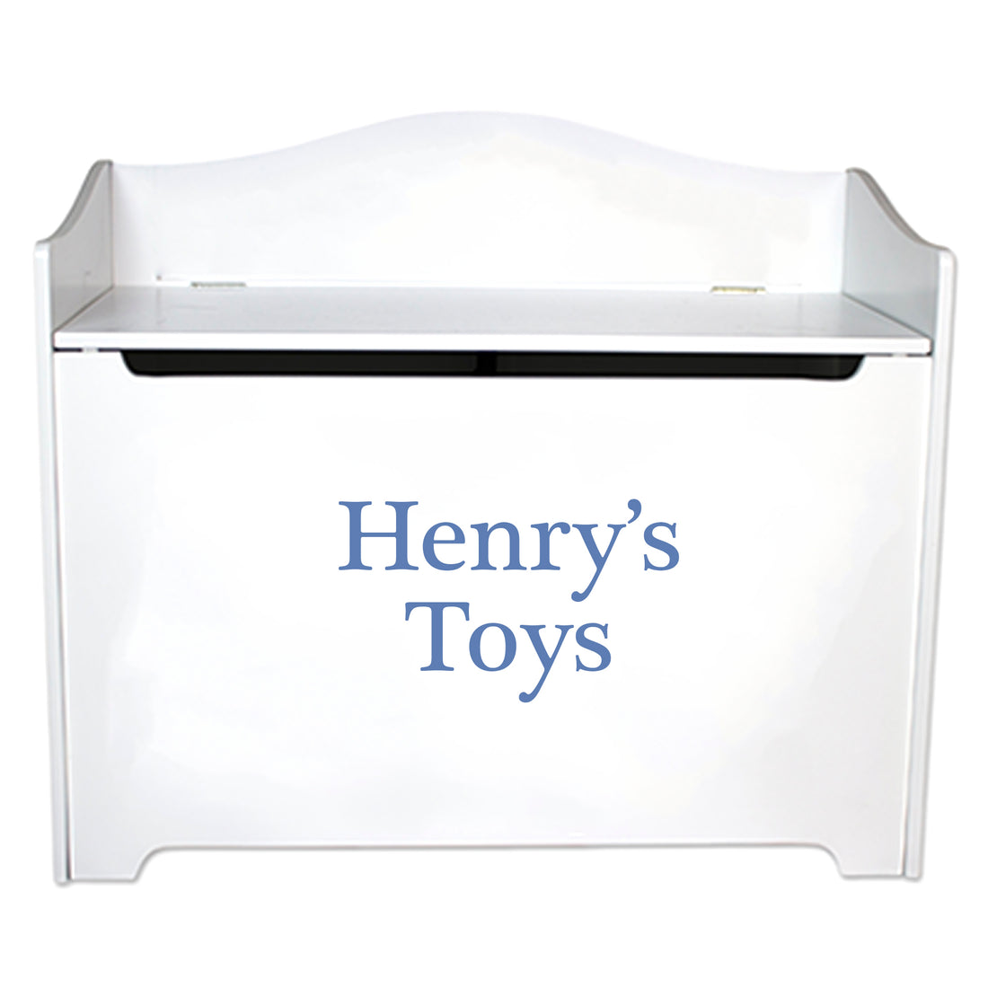 White Toy Box Bench - Name Only - MyBambino.com