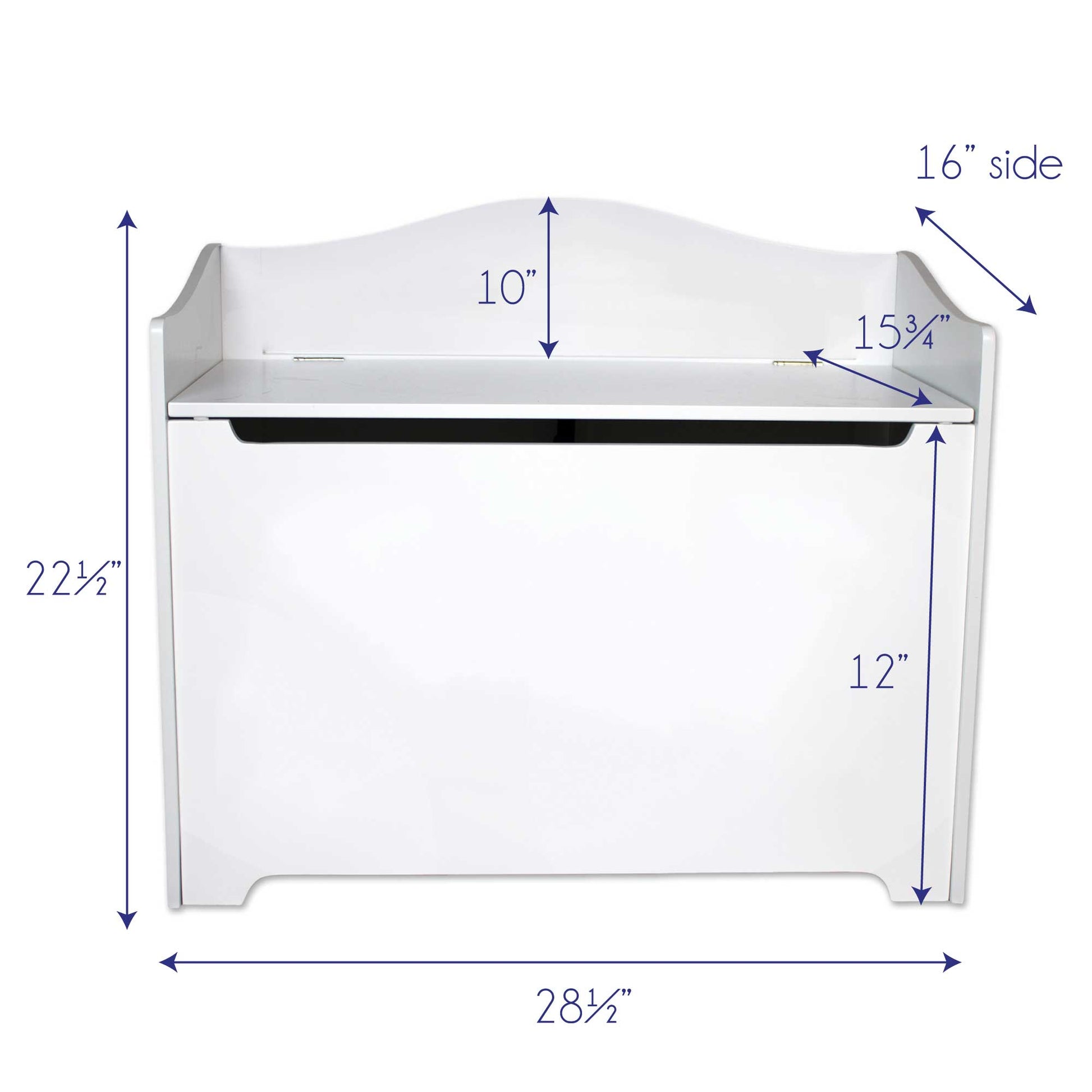 White Toy Box Bench - Noahs Ark - MyBambino.com