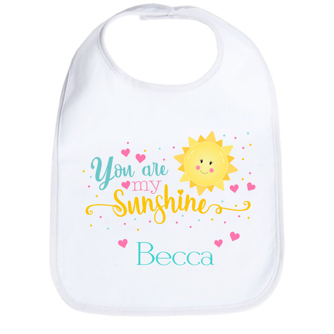 Personalized You are my Sunshine Bib - MyBambino.com