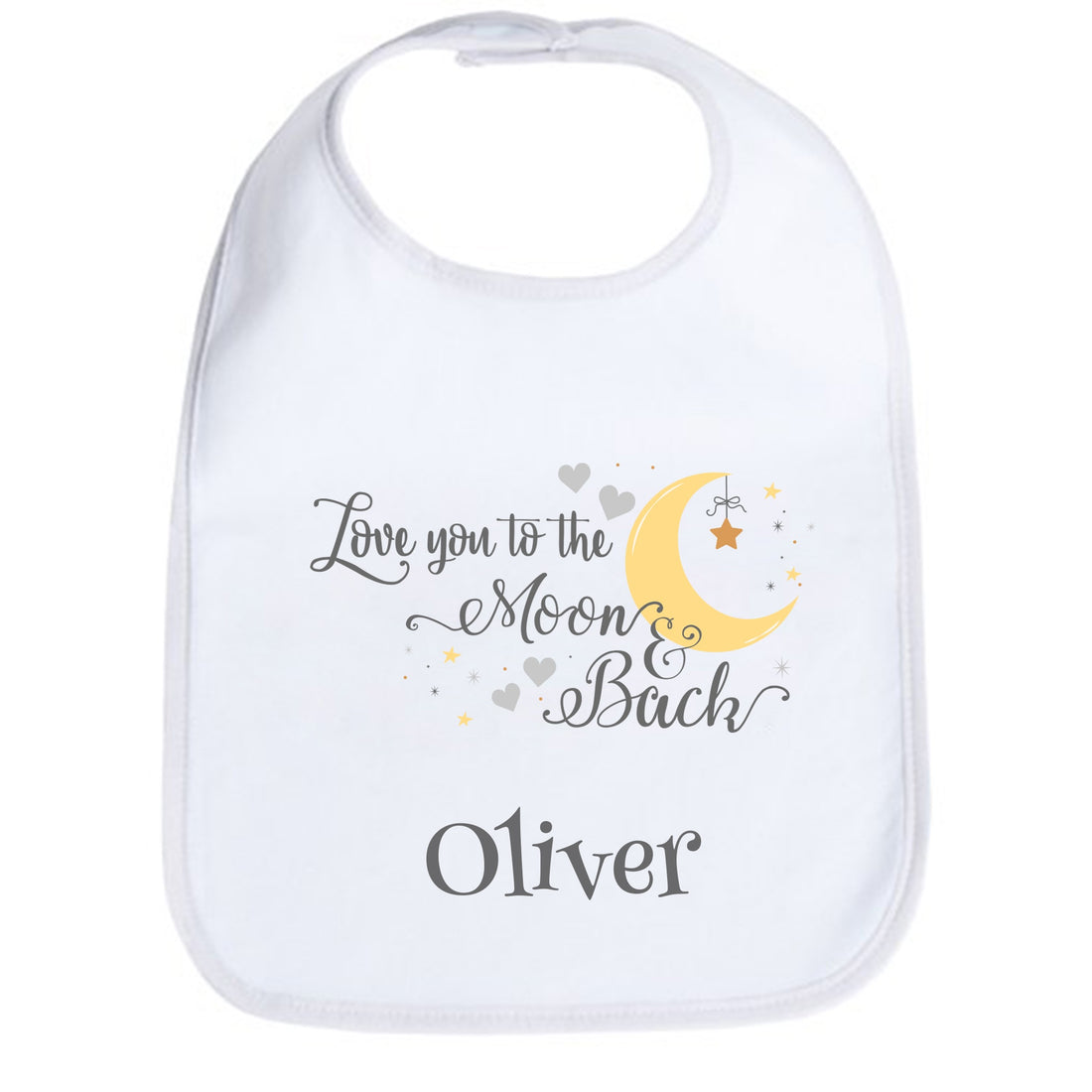 Personalized Love you to the Moon and Back Bib - MyBambino.com