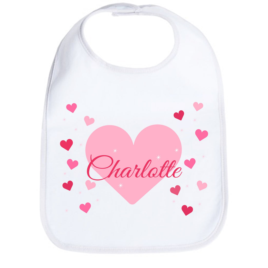 Personalized Big Heart Bib - MyBambino.com