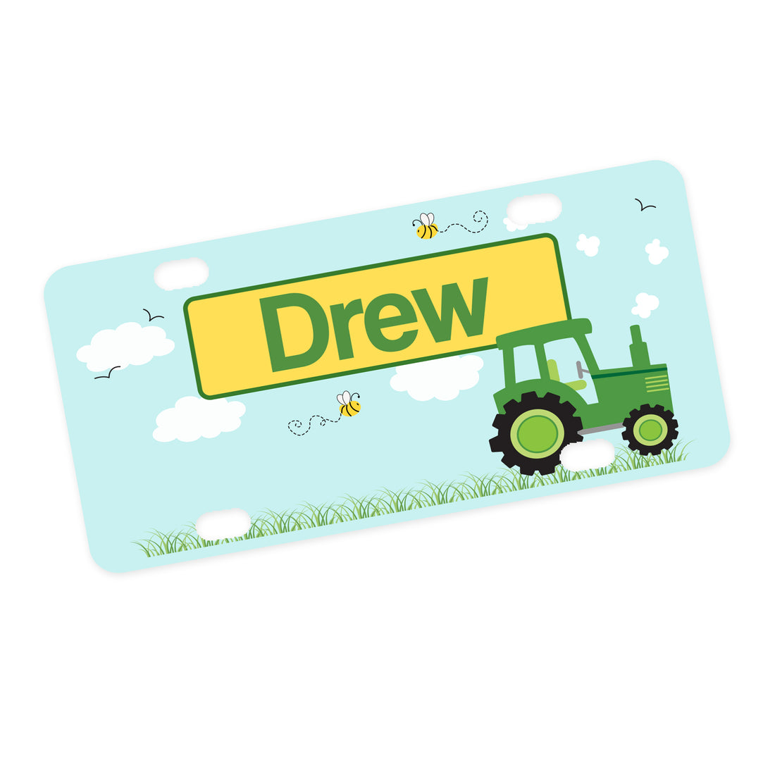 Green Tractor Bike Plate - MyBambino.com