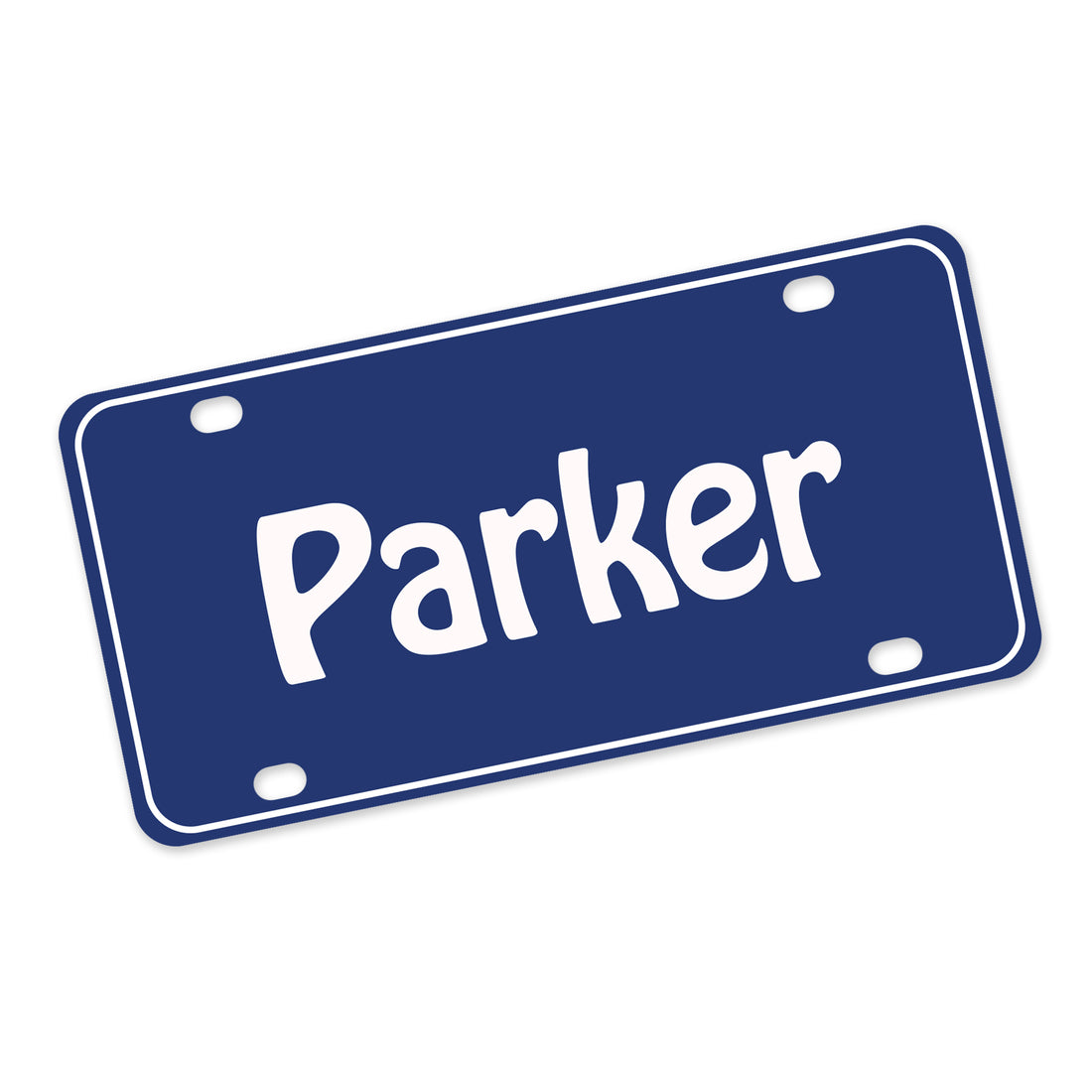 Personalized Navy Blue Bike Plate - MyBambino.com