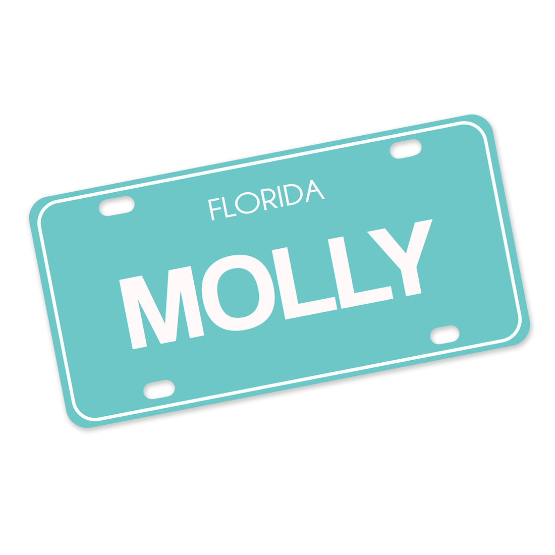 Personalized Teal Bike Plate - MyBambino.com