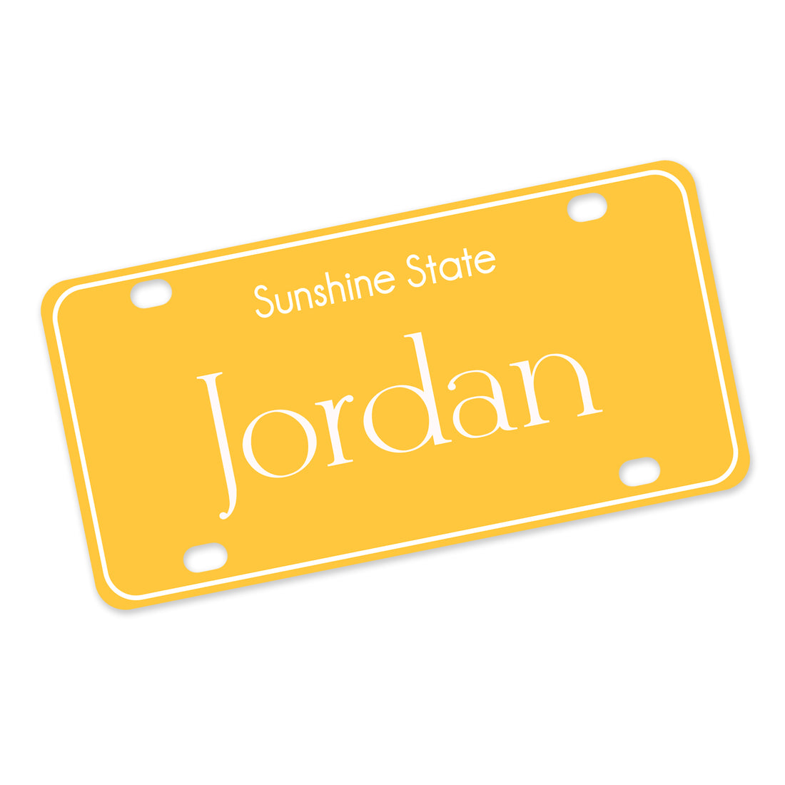 Personalized Yellow Bike Plate - MyBambino.com