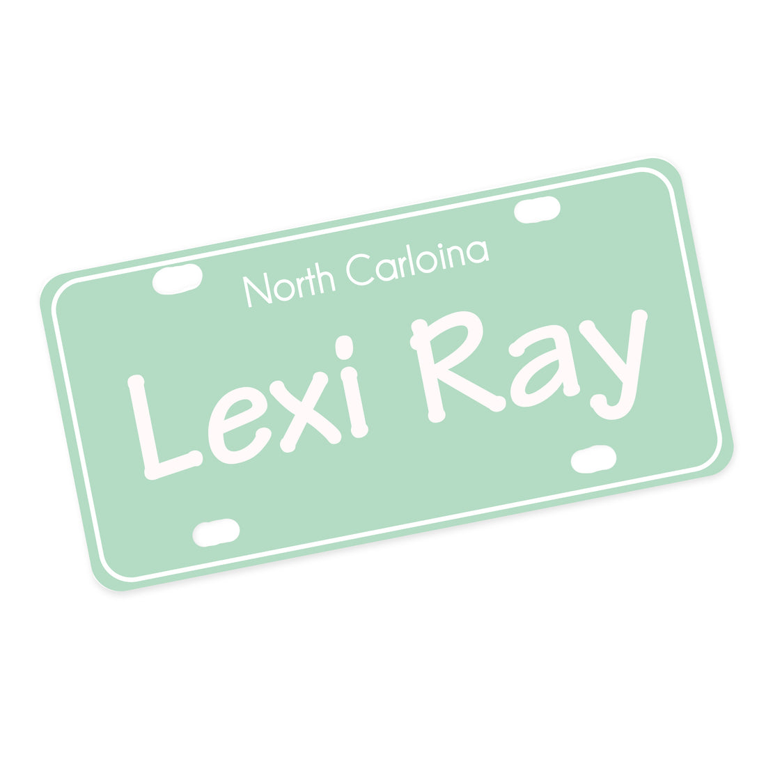 Personalized Mint Green Bike Plate - MyBambino.com