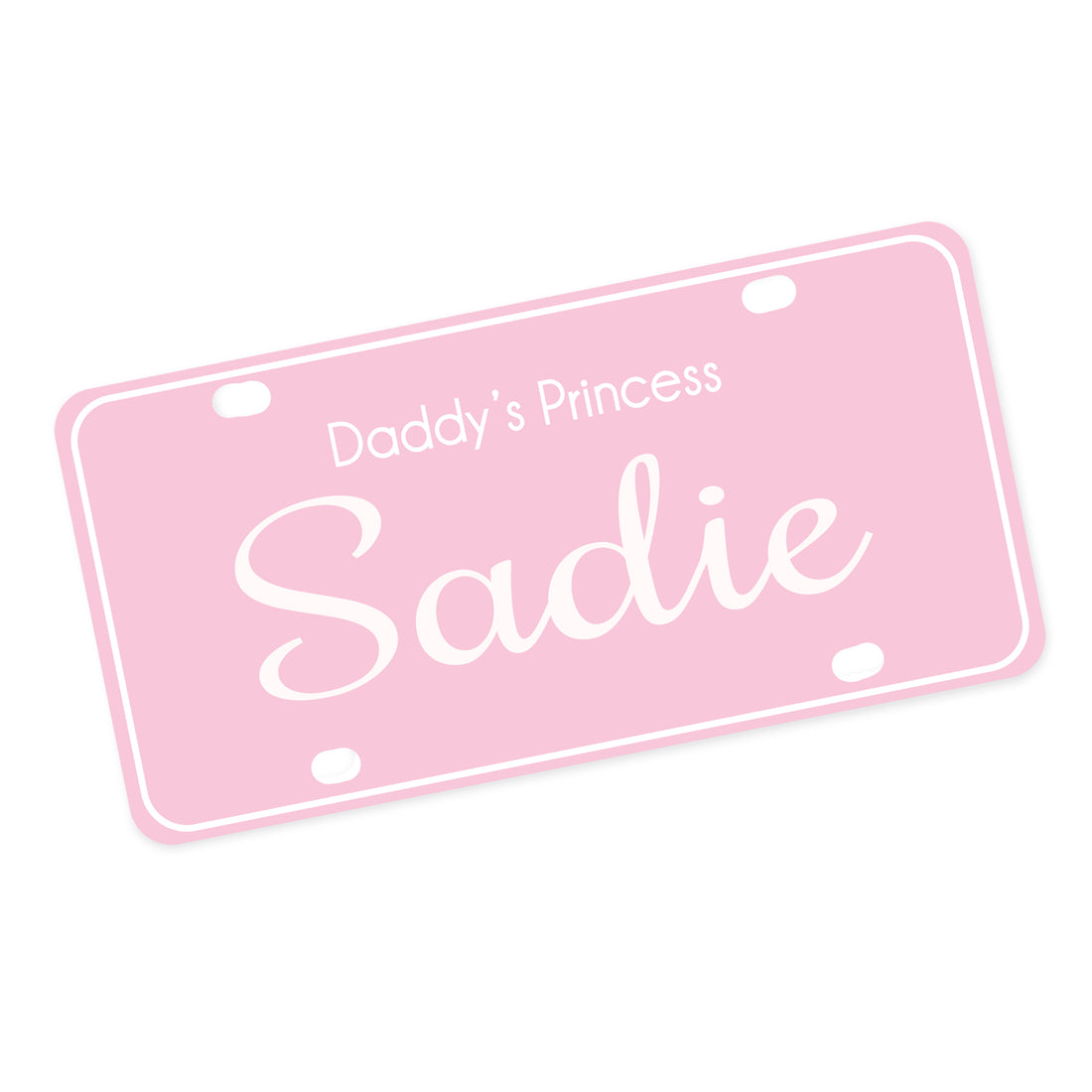 Personalized Pink Bike Plate - MyBambino.com