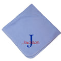 Embroidered Blue Baby Blanket - Name Initial - MyBambino.com