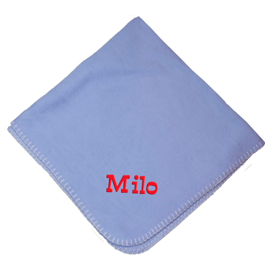 Embroidered Blue Baby Blanket - Name - MyBambino.com