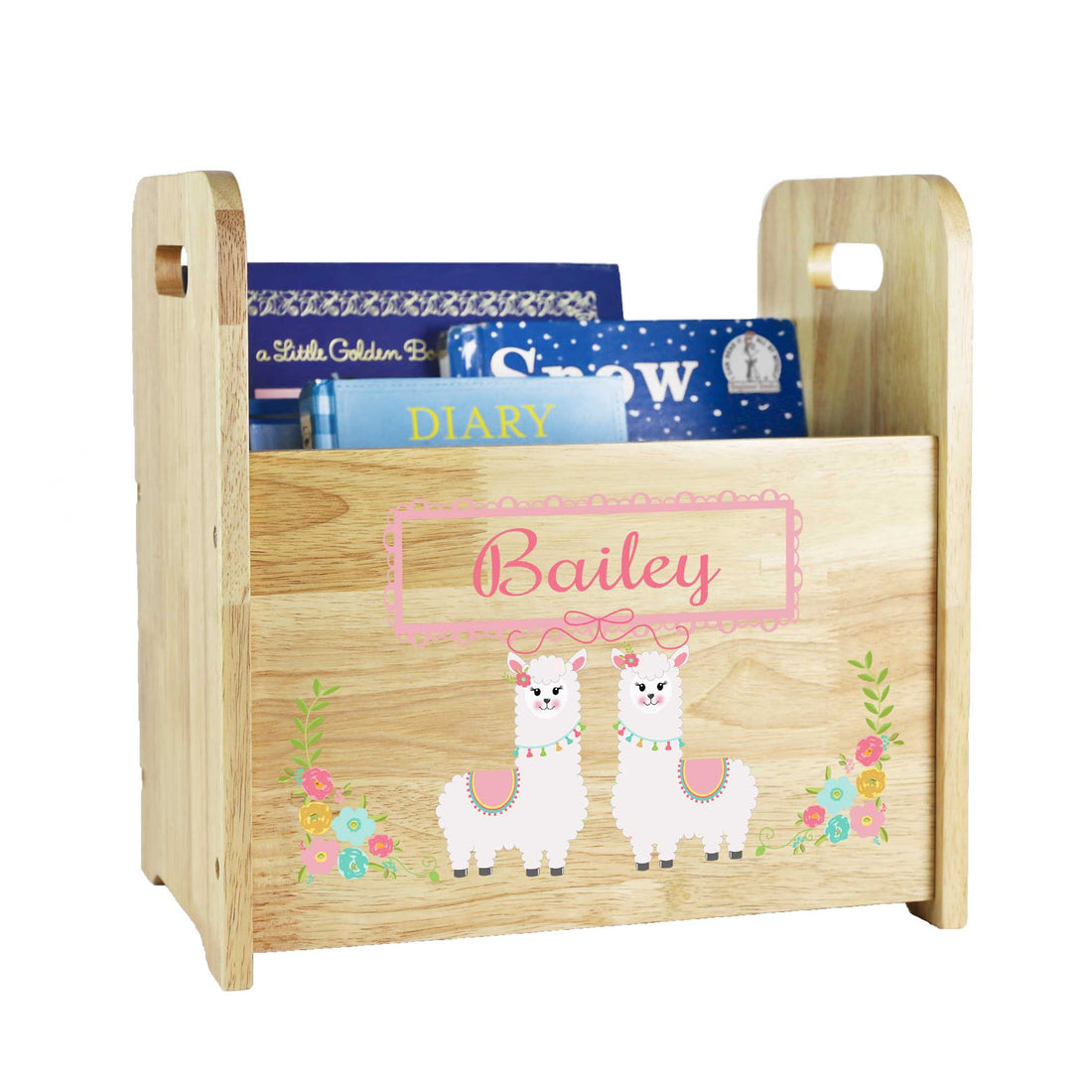 Wood Alpaca Llama Book Caddy - MyBambino.com