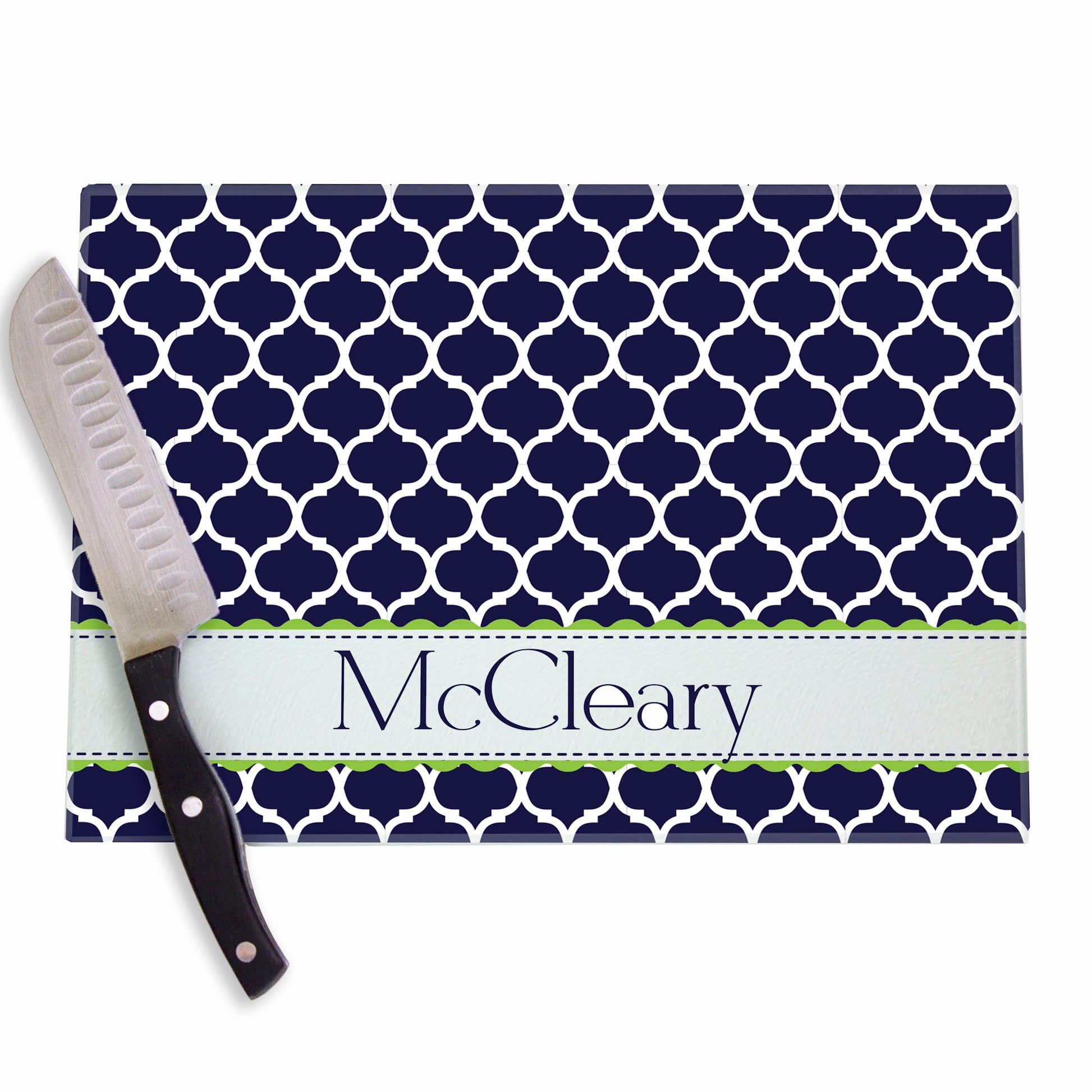 Navy Moroccan Glass Cutting Board - MyBambino.com
