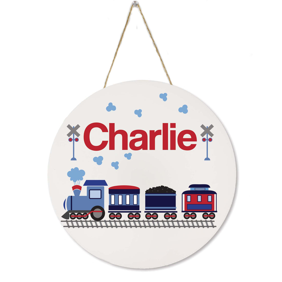 White Circle Sign - Train - MyBambino.com