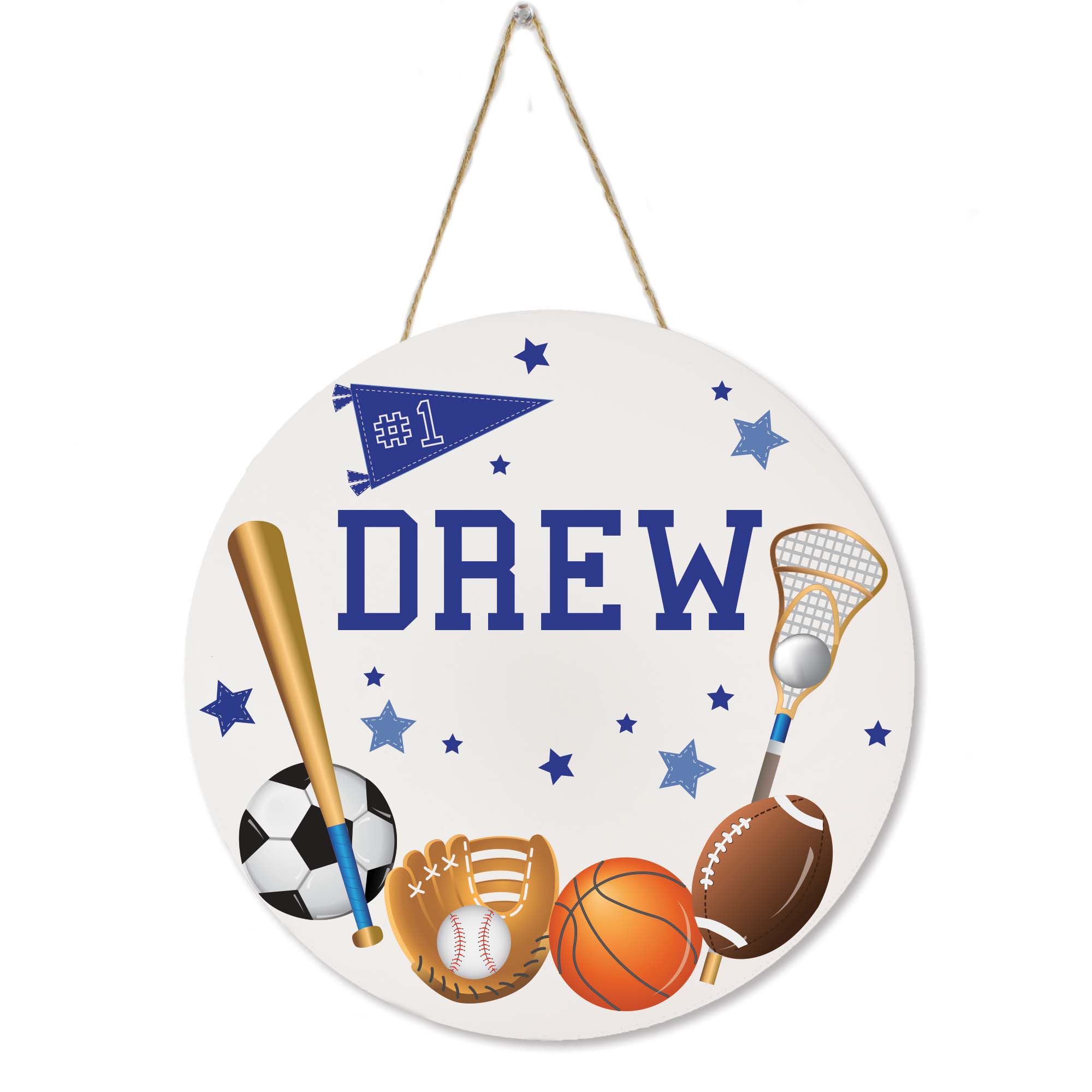 Personalized Sports Door Sign for boys Personalized Gifts My Bambino