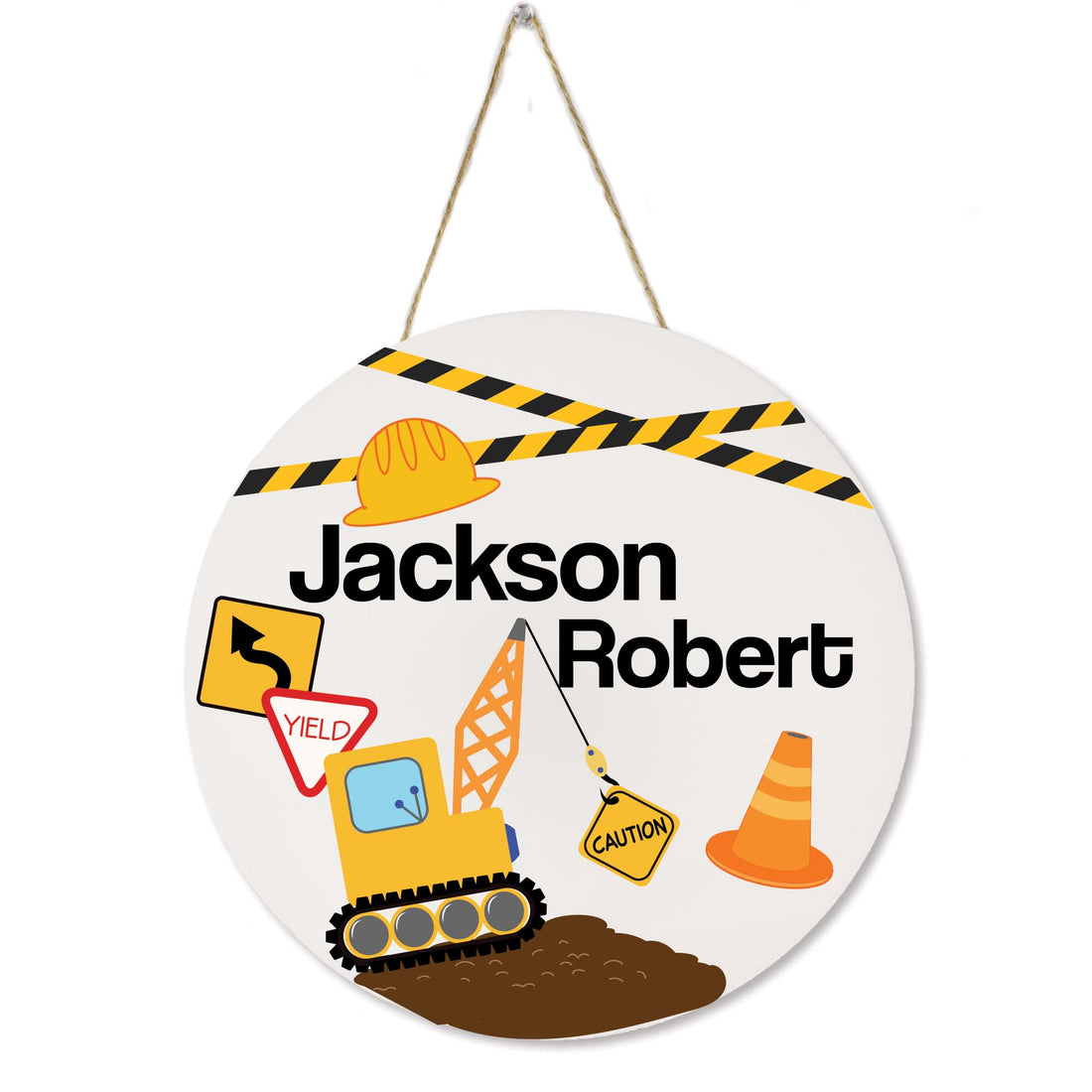 White Circle Sign - Construction - MyBambino.com