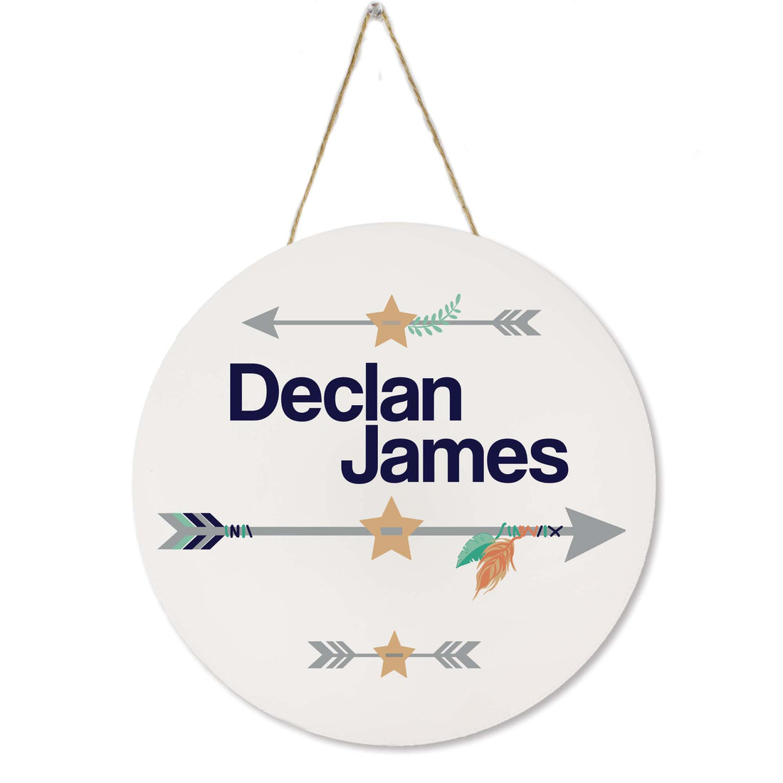 White Circle Sign - Tribal Arrow - MyBambino.com