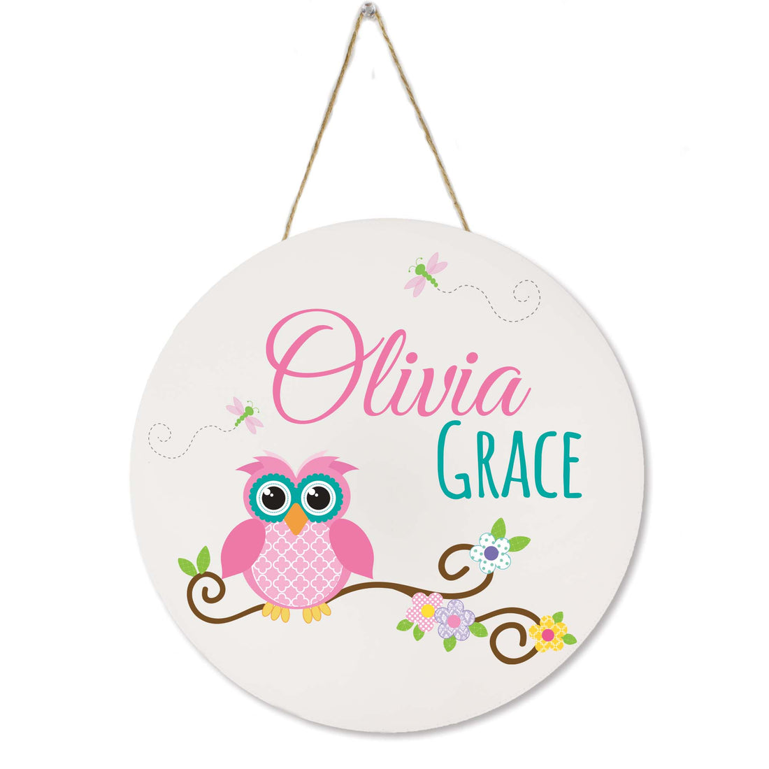 White Circle Sign - Calico Owl - MyBambino.com