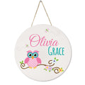 White Circle Sign - Calico Owl - MyBambino.com