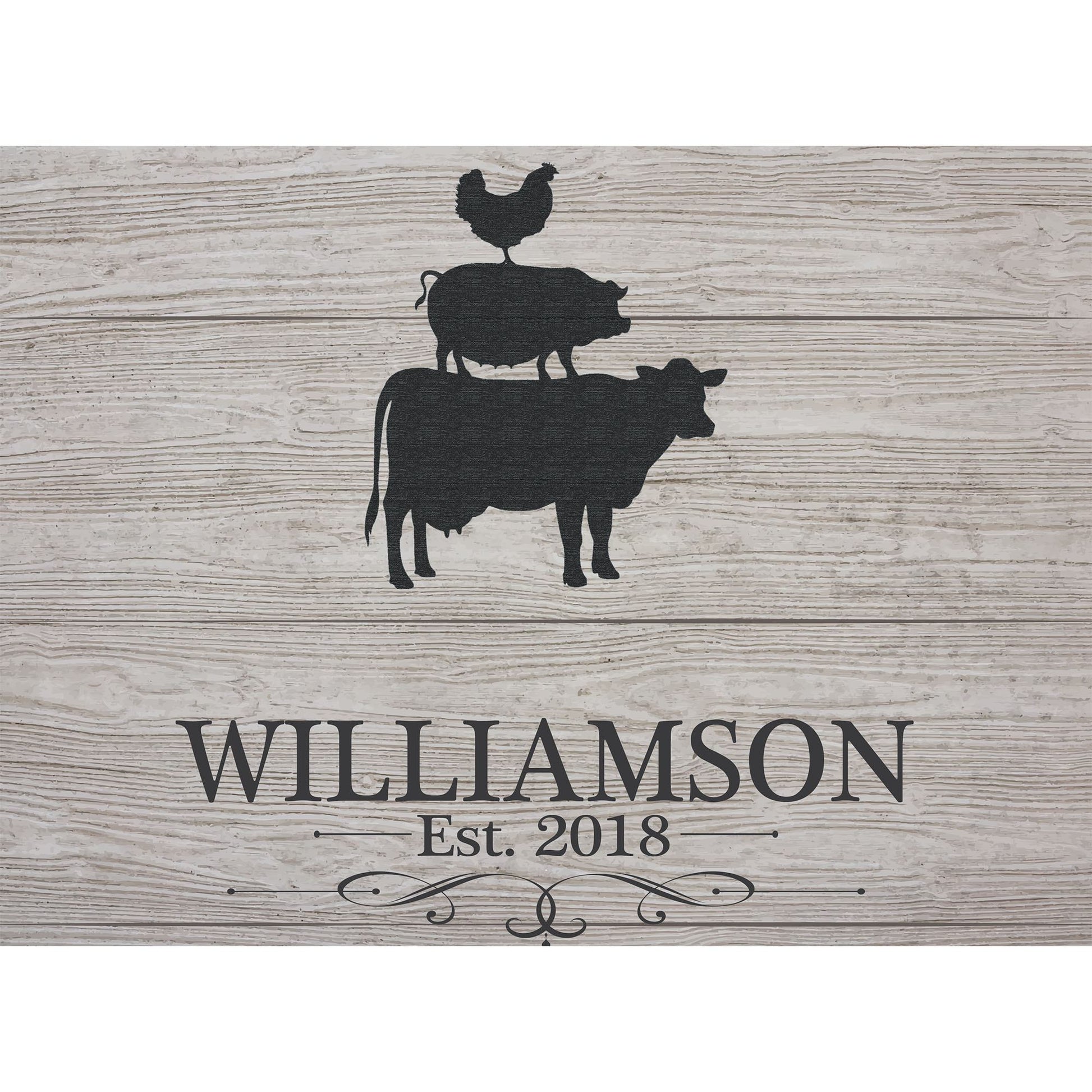 Chicken Pig Personalized Cutting Board