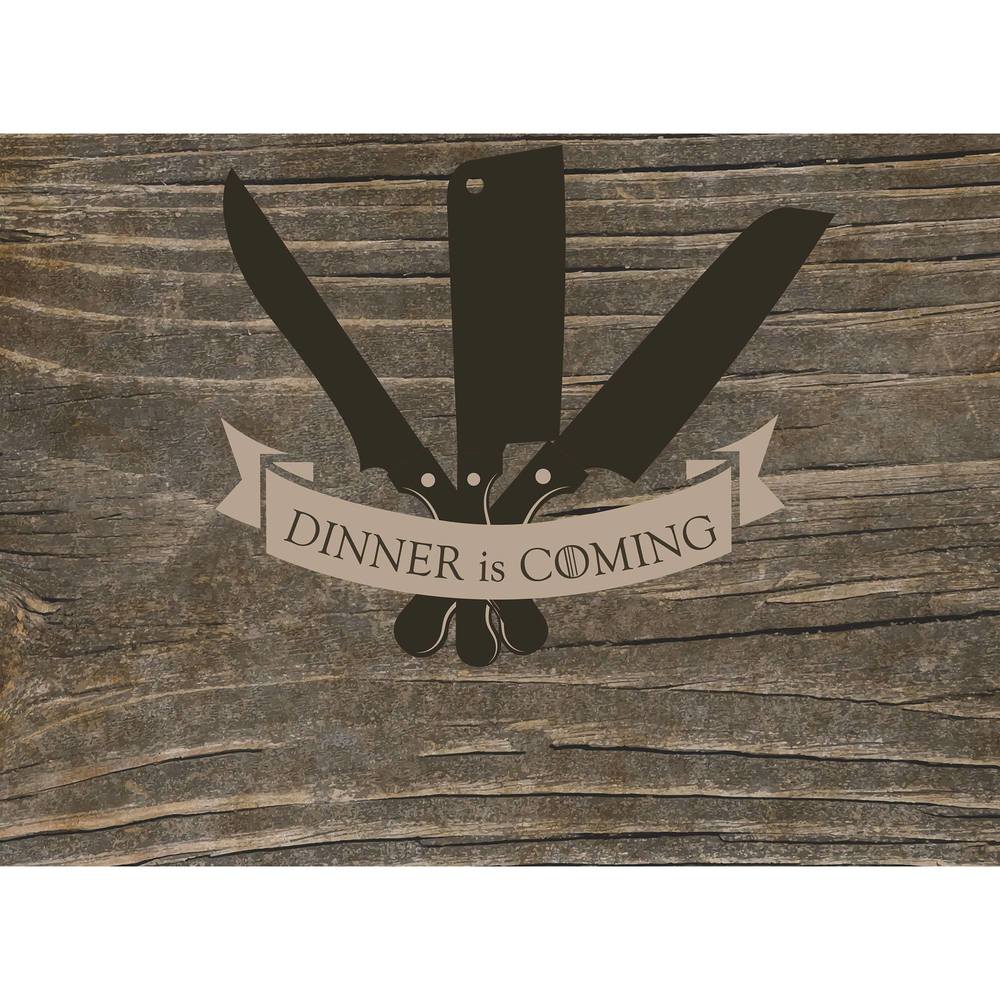 Dinner is Coming Glass Cutting Board - MyBambino.com