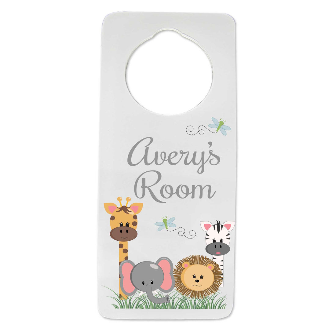Neutral Safari Jungle Animal Door Hanger - MyBambino.com
