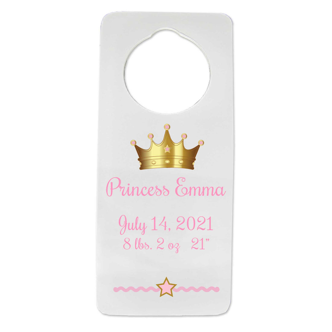 Pink Princess Crown Door Hanger - MyBambino.com