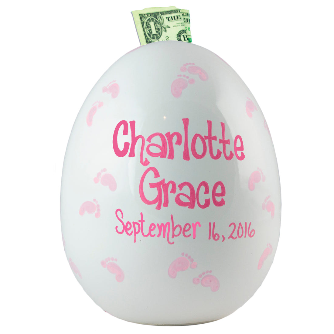 Personalized Baby Girl's Nest Egg Bank - MyBambino.com