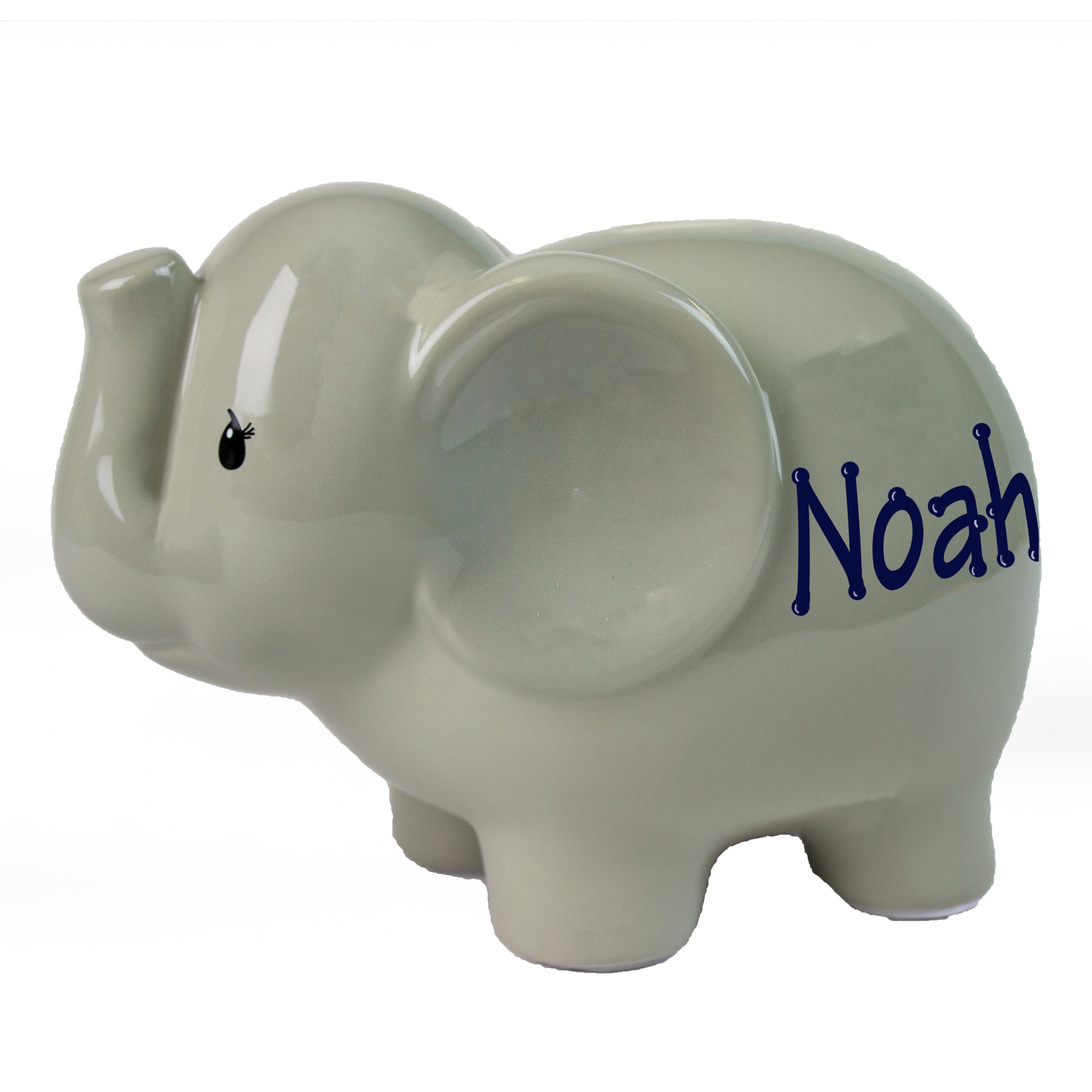 Gray Elephant Bank - Name Only - MyBambino.com