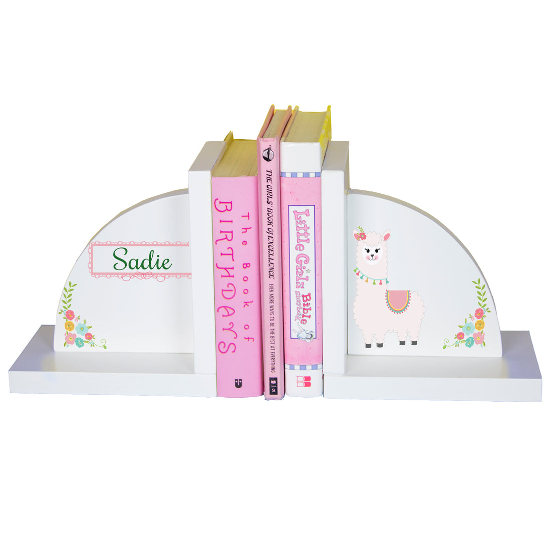 White Bookends - Llama Alpaca - MyBambino.com