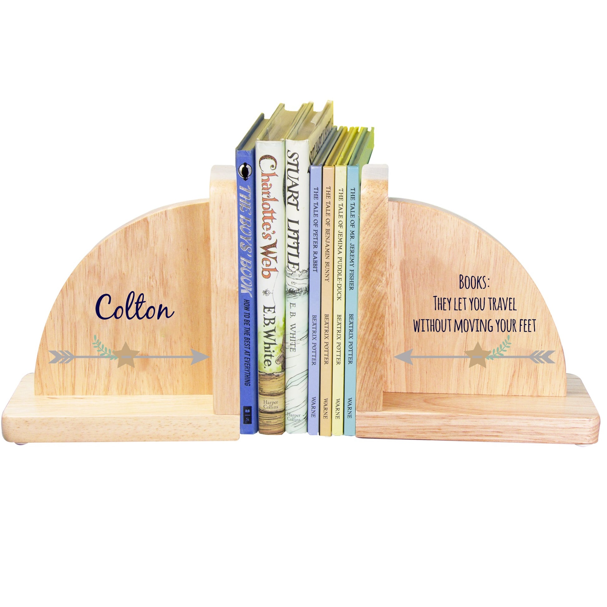 Wood Boy's Tribal Arrow Bookends - MyBambino.com