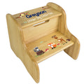 Woodland Animal Wood Two Step Stool - MyBambino.com