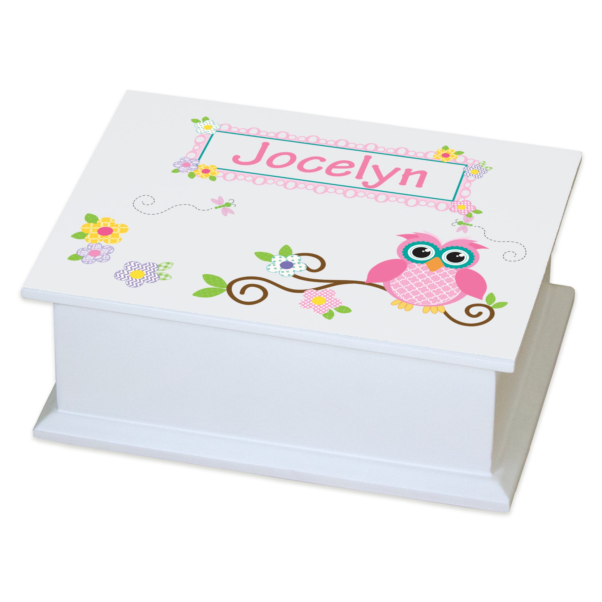 Personalized Flat Top Jewelry Box - MyBambino.com