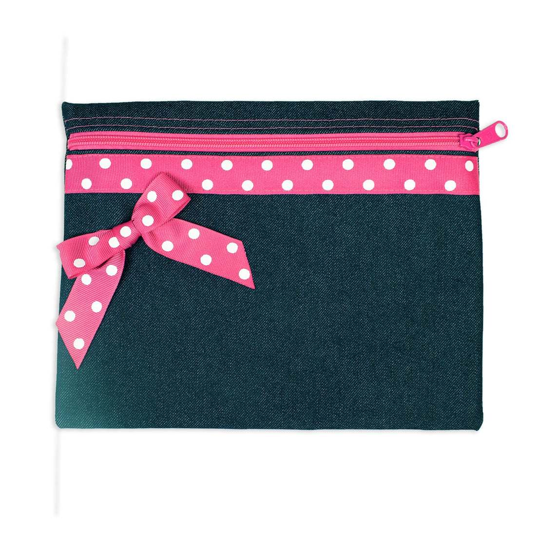 Embroidered Denim Accessory Bag - MyBambino.com