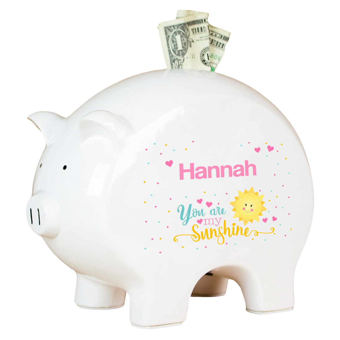 Personalized You Are My Sunshine Piggy Bank - MyBambino.com