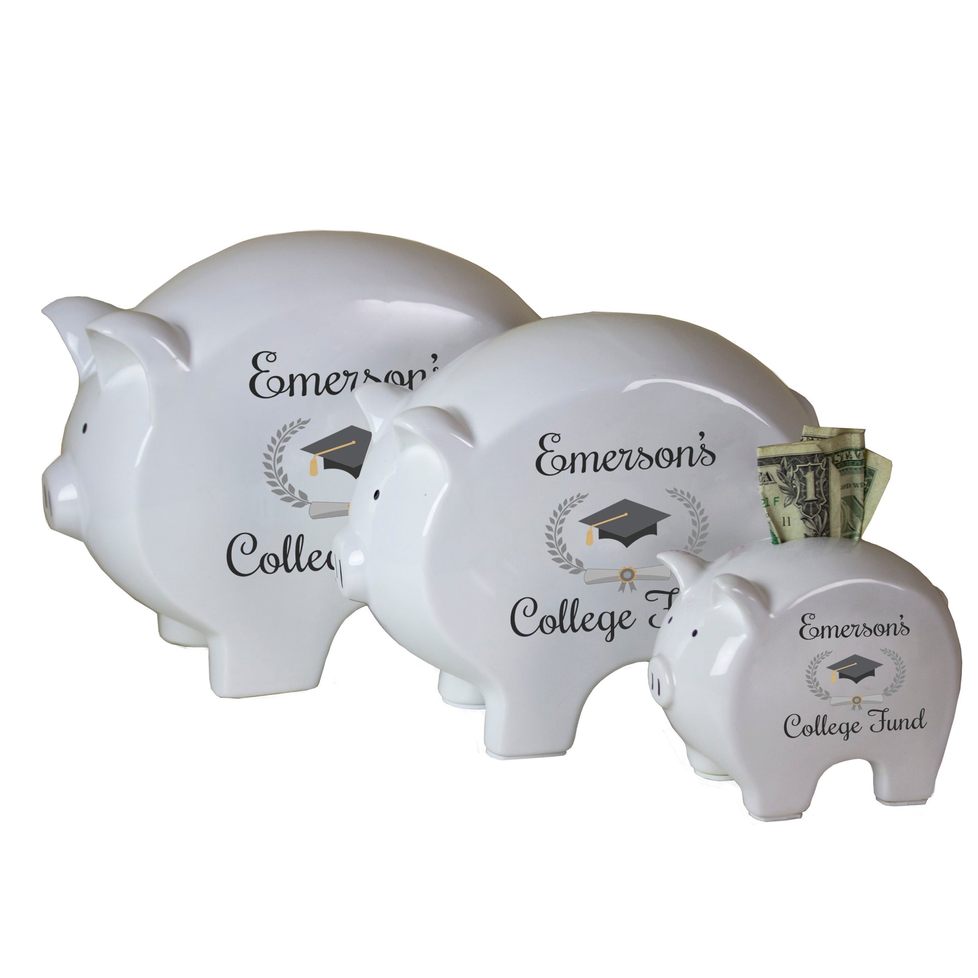 Personalized College Fund Piggy Bank - MyBambino.com